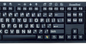 ZoomText Keyboard White on Black