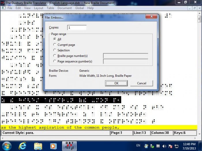 braille translator from image