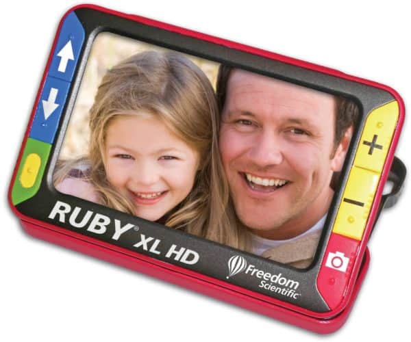 Image of Ruby XL HD with photograph enlarged on screen