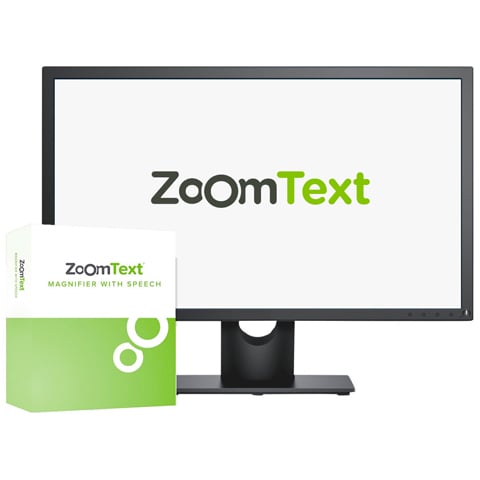 ZoomText box and monitor