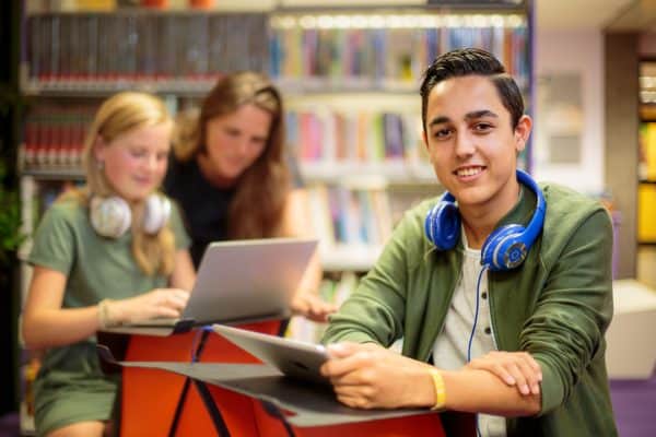 young man at computer